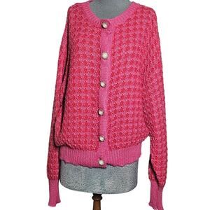 Pink Cardigan Sweater Size 1X
